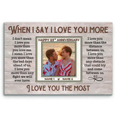 Personalized Canvas Prints, 23rd Romantic Anniversary Keepsake, When I Say I Love You More
